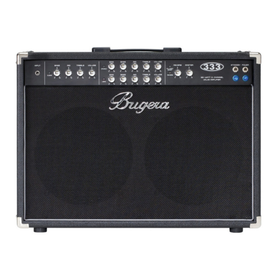 Bugera 333 INFINIUM Guide De Démarrage Rapide