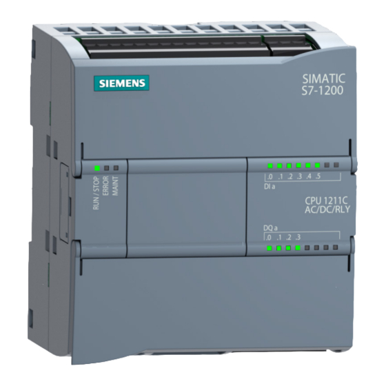 Siemens SIMATIC S7-1200 Mode D'emploi