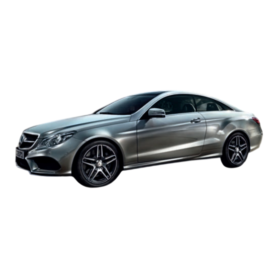 Mercedes-Benz Classe E Coupe 2015 Notice D'utilisation