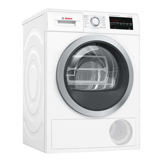 Bosch WTW87499FF Notice D'utilisation Et D'installation