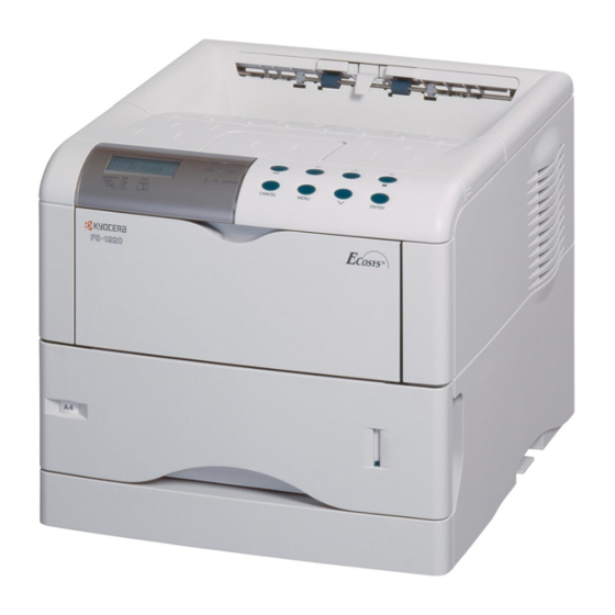 Kyocera FS-3820N Guide D'installation