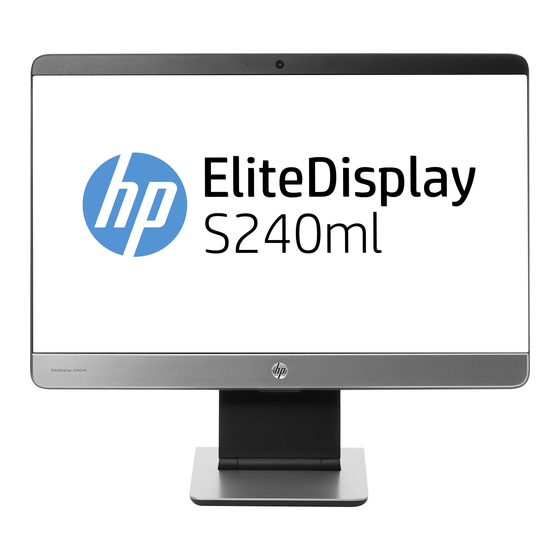 HP EliteDisplay S240ml Guide De L'utilisateur