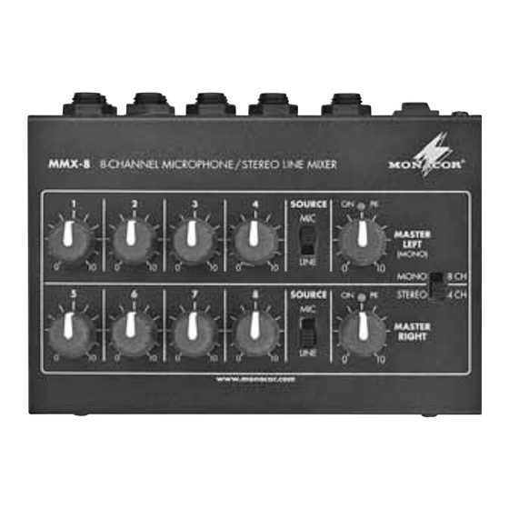 Monacor MMX-8 Mode D'emploi