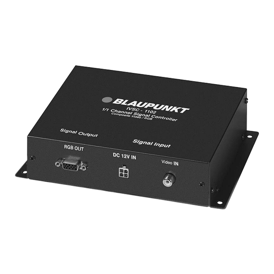 Blaupunkt IVSC-1102 Guide D'utilisation Et De Montage