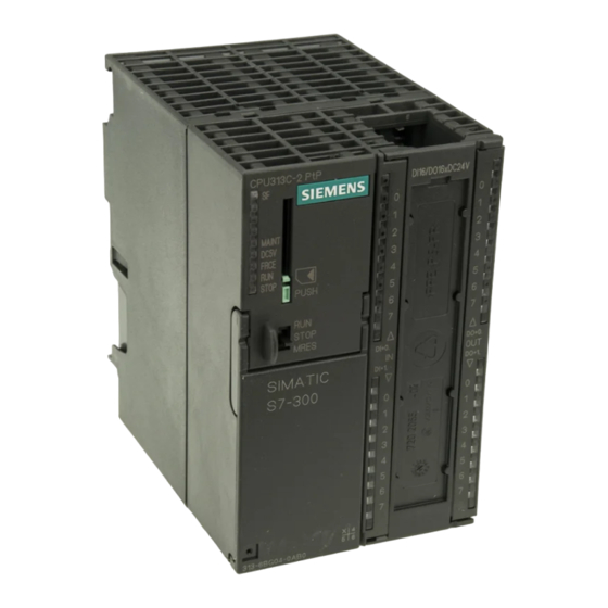 Siemens SIMATIC S7-300 Instructions De Service