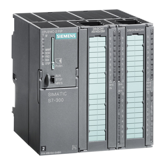 Siemens SIMATIC S7-300 Instructions De Service