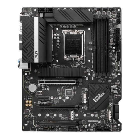 MSI MAG B660 TOMAHAWK WIFI DDR4 Manuel D'utilisation