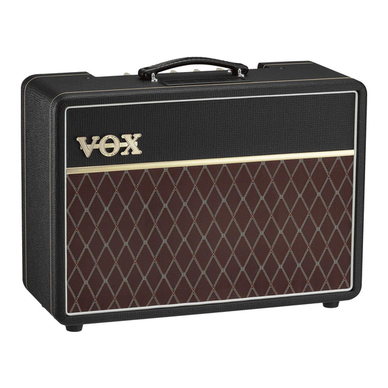 Vox AC10C1 Manuel D'utilisation