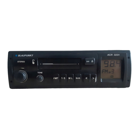 Blaupunkt ACR 3231 Mode D'emploi