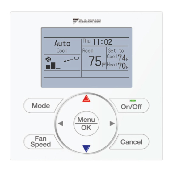 Daikin BRC1E73 Mode D'emploi