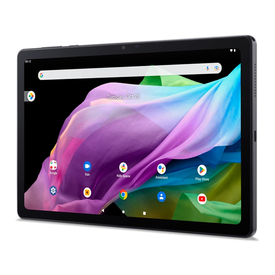 Acer Iconia Tab P10 Informations Sur Le Produit