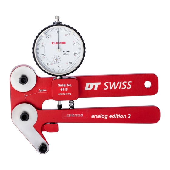 DT SWISS DT Tensio 2 Manuel D'utilisation