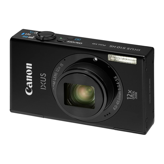 Canon IXUS 510 HS Guide D'utilisation