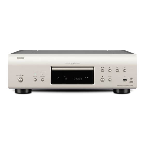 Denon DCD-2010AE Manuel De L'utilisateur