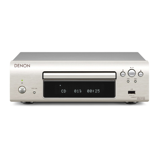 Denon DCD-F109 Manuel De L'utilisateur