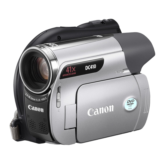 Canon DC410 Manuel D'instruction