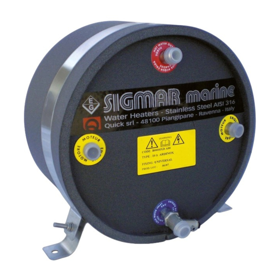 Quick SPA Sigmar marine TERMOINOX B0 10 UAS Manuel D'installation Et D'utilisation