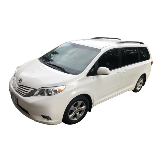 Toyota SIENNA 2016 Manuel Du Propriétaire