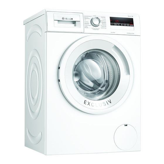 Bosch WAN28297FG Notice D'utilisation Et D'installation