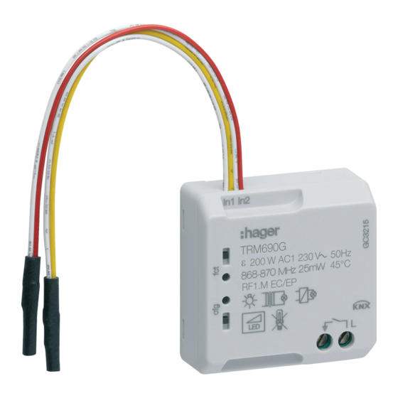 hager TRM690G Guide Rapide