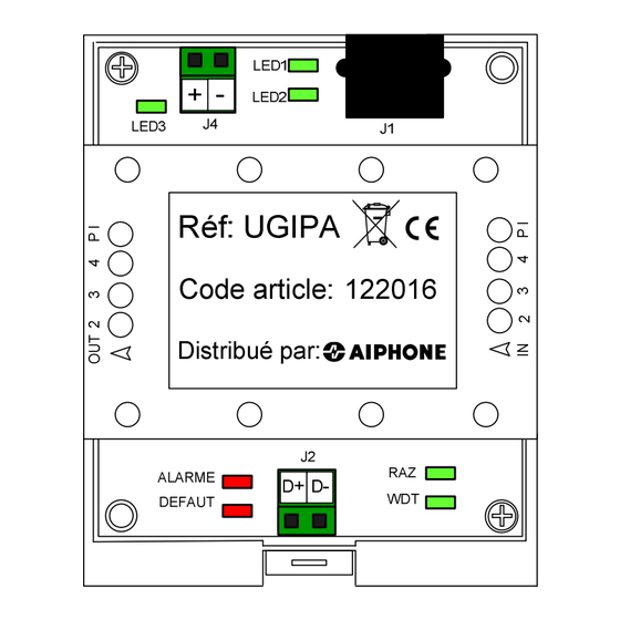 Aiphone UGIPA Notice D'installation Et D'utilisation