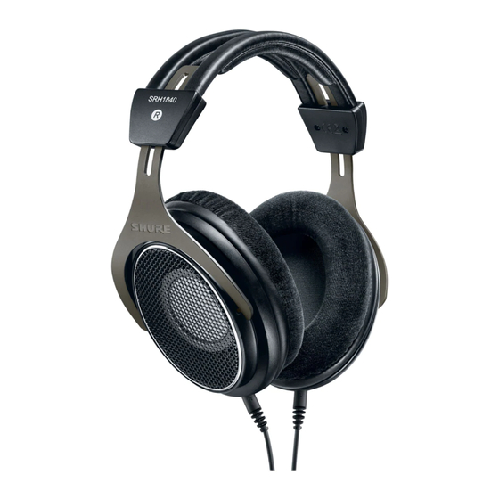 Shure SRH1840 Mode D'emploi