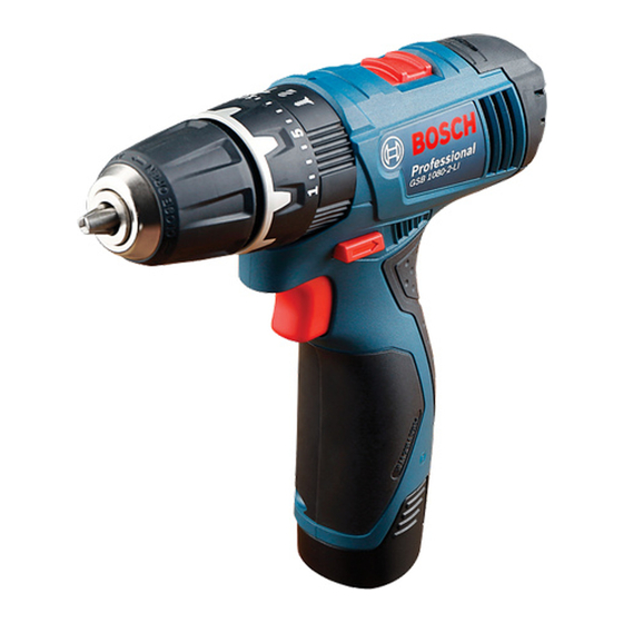 Bosch Professional GSB 1080-2-LI Notice Originale