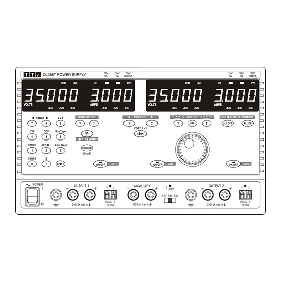 TTI QL355T Manuel D'instructions