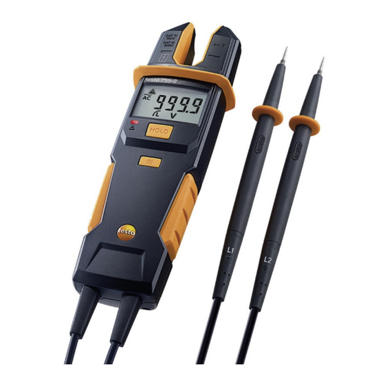 TESTO 755 Mode D'emploi