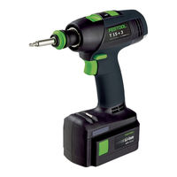 Festool T 15+3 Li Notice D'utilisation D'origine