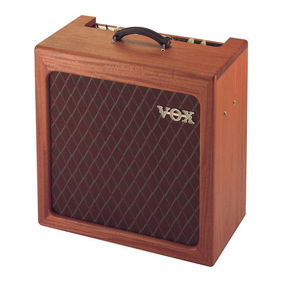 Vox AC15H1TV Manuels