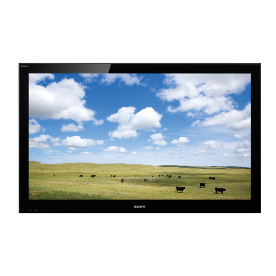 Sony Bravia KDL-52NX80 Serie Mode D'emploi