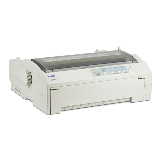 Epson fx-880+ Guide D'installation