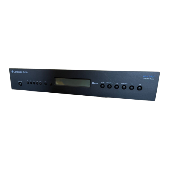 Cambridge Audio azur 340T Mode D'emploi