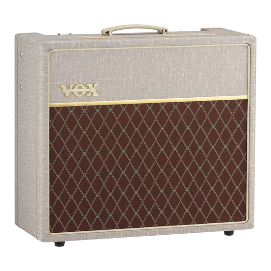 VOX Amplification AC30HW2X Manuel D'utilisation