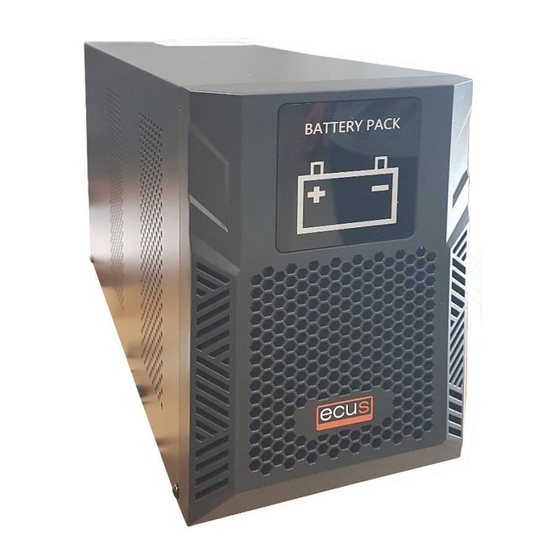 Ecus BOX BATTERIE ETY_2 1KVA Manuel Utilisateur