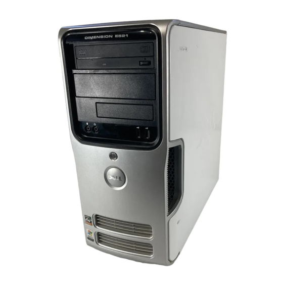 Dell Dimension E521 Manuel Du Propriétaire