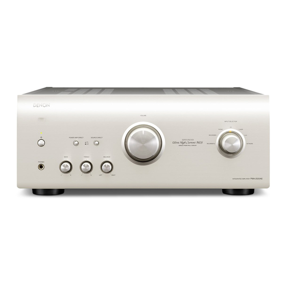 Denon PMA-2020AE Manuel De L'utilisateur