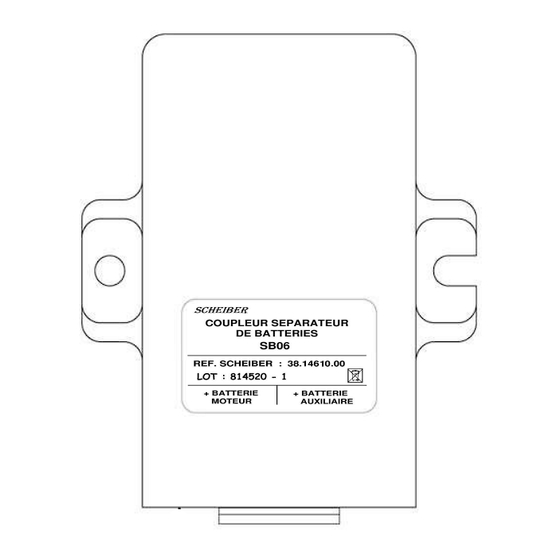 SCHEIBER 38.14610.00 Manuel Technique
