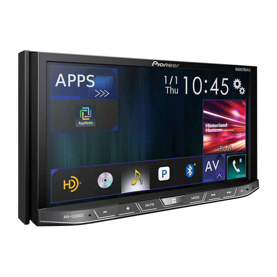 Pioneer AVH-4200NEX Manuel Du Propriétaire
