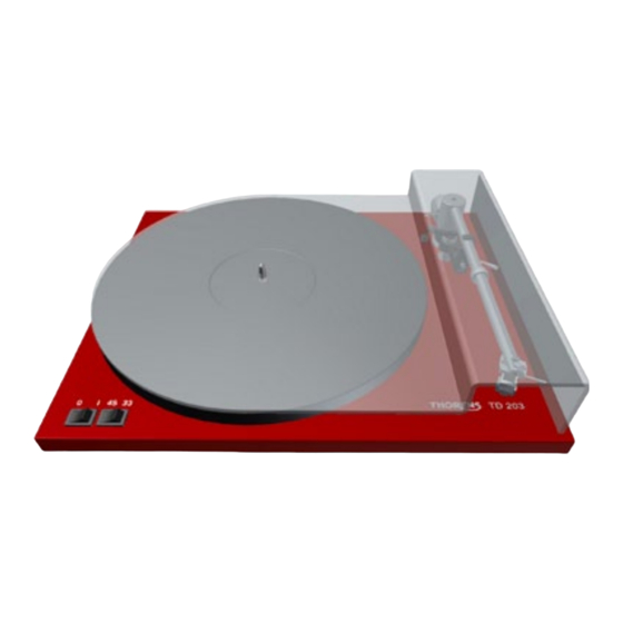 THORENS TD 203 Manuels