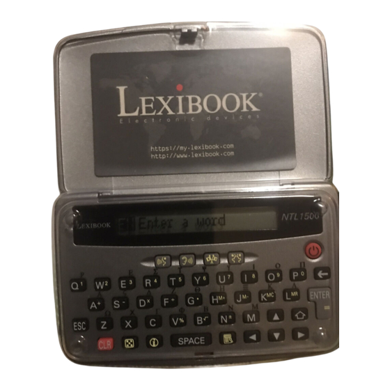 LEXIBOOK NTL 1500 Mode D'emploi