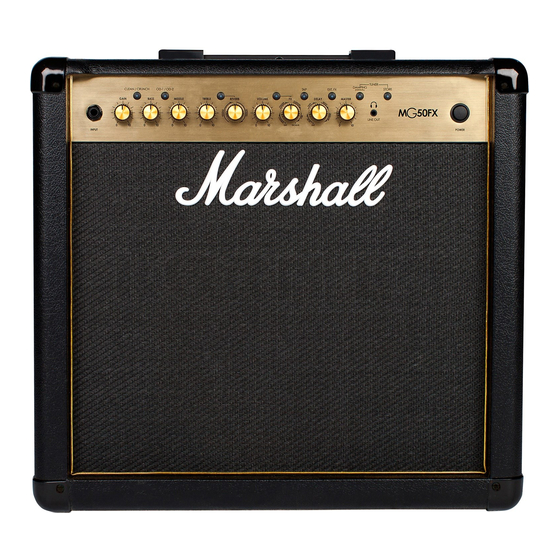 Marshall MG10 GOLD Manuel Du Propriétaire