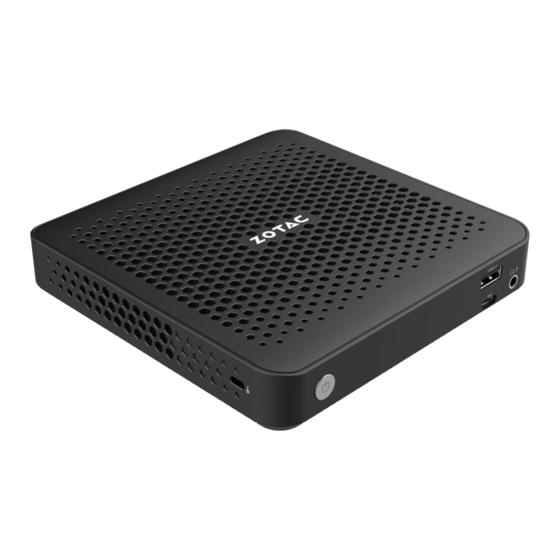 Zotac ZBOX EDGE M S ERIE Guide D'installation Rapide