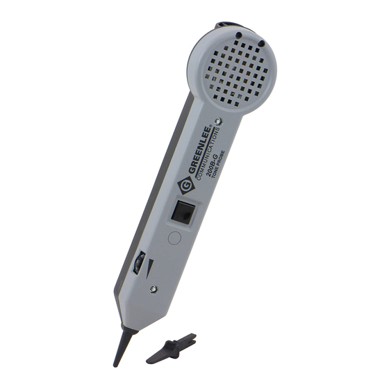 Greenlee 200B-G Manuel D'instructions