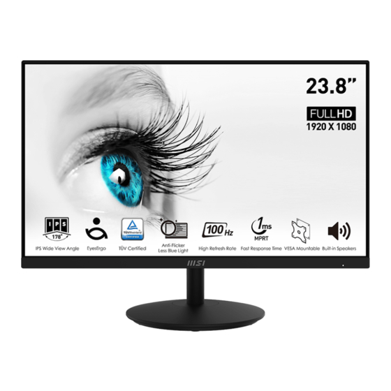 MSI PRO MP242A Guide D'utilisation