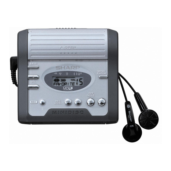 Sharp MD-MT270H Mode D'emploi