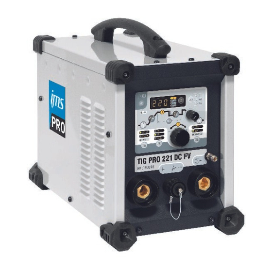 ims PRO TIG PRO 221 DC FV Manuel D'utilisation