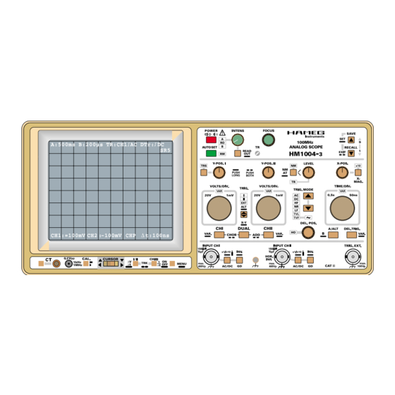 Hameg Instruments HM 1004-3.01 Manuel