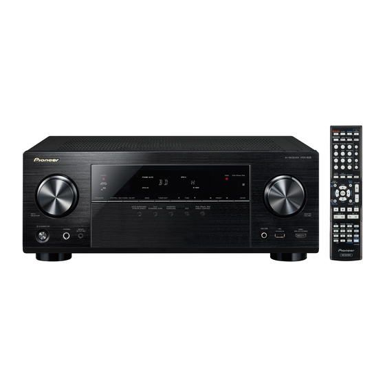 Pioneer VSX-828-K Guide Rapide